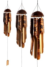 Feng Shui Coconat Bambu Rüzgar Çanı 45 cm Orta Boy thumbnail 7