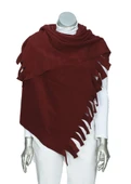 Bordo Renk Polar Şal - 8