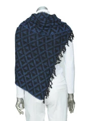 Lacivert Renk Üçgen Model Şal - 7