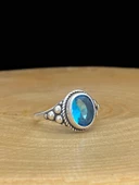 925 Gümüş Aquamarine Taşlı Otantik Kadın Yüzük - 3