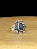 925 Gümüş Minik Safir Taş Günlük Otantik Kadın Yüzük thumbnail 3