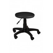 CLK Ofis Büro Döner Tekerlekli Çalışma Kasiyer Hekim Ayarlı Tabure Sandalyesi Siyah - 1