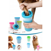TİNEKE Kedi Köpek Ayak Pati Yıkama Ve Temizleme Aparatı -ORTA BOY 1 ADET 11 X9 CM MAVİ - 1