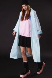 Kadın Erkek Yağmurluk Kapüşonlu Çıtçıtlı Eva Su Yeşili Yağmurluk M21mrc881r10 - 1