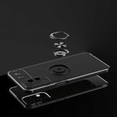 Galaxy A23 Kılıf Zore Ravel Yüzüklü Magnetic Standlı Silikon Kapak - 4