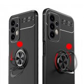 Galaxy A23 Kılıf Zore Ravel Yüzüklü Magnetic Standlı Silikon Kapak - 5