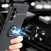Galaxy A23 Kılıf Zore Ravel Yüzüklü Magnetic Standlı Silikon Kapak - 7