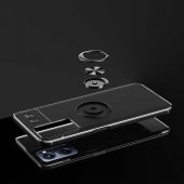 Oppo A36 Kılıf Zore Ravel Yüzüklü Magnetic Standlı Silikon Kapak - 3