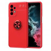Galaxy A23 Kılıf Zore Ravel Yüzüklü Magnetic Standlı Silikon Kapak - 12