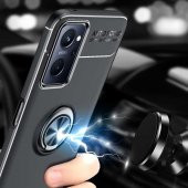 Oppo A36 Kılıf Zore Ravel Yüzüklü Magnetic Standlı Silikon Kapak - 10