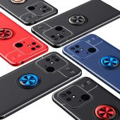 Xiaomi Redmi 10C Kılıf Zore Ravel Yüzüklü Magnetic Standlı Silikon Kapak - 6