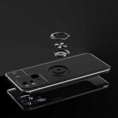 Xiaomi Redmi 10C Kılıf Zore Ravel Yüzüklü Magnetic Standlı Silikon Kapak - 7