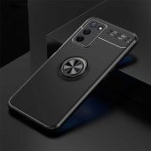 Oppo A55 5G Kılıf Zore Ravel Yüzüklü Magnetic Standlı Silikon Kapak - 2