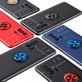 Xiaomi Mi 11T 5G Kılıf Zore Ravel Yüzüklü Magnetic Standlı Silikon Kapak - 5