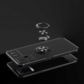 Vivo Y33S Kılıf Zore Ravel Yüzüklü Magnetic Standlı Silikon Kapak - 7