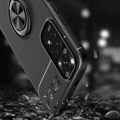 Xiaomi Redmi Note 11 Global Kılıf Zore Ravel Yüzüklü Magnetic Standlı Silikon Kapak - 7