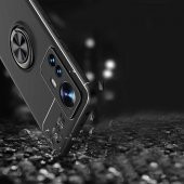 Xiaomi Mi 12 Pro Kılıf Zore Ravel Yüzüklü Magnetic Standlı Silikon Kapak - 9