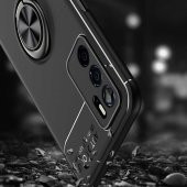 Oppo A16 Kılıf Zore Ravel Yüzüklü Magnetic Standlı Silikon Kapak - 8