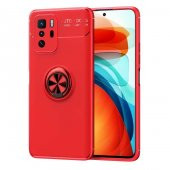 Xiaomi Poco X3 GT Kılıf Zore Ravel Yüzüklü Magnetic Standlı Silikon Kapak - 9