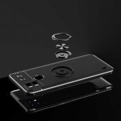 Realme C25 Kılıf Zore Ravel Yüzüklü Magnetic Standlı Silikon Kapak - 8