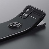 Vivo Y33S Kılıf Zore Ravel Yüzüklü Magnetic Standlı Silikon Kapak - 10