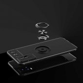 Vivo V21E Kılıf Zore Ravel Yüzüklü Magnetic Standlı Silikon Kapak - 4
