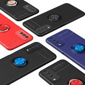 Vivo Y20 Kılıf Zore Ravel Yüzüklü Magnetic Standlı Silikon Kapak - 3