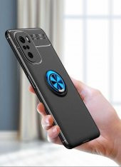 Xiaomi Mi 11İ Kılıf Zore Ravel Yüzüklü Magnetic Standlı Silikon Kapak - 3