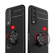 Vivo Y11S Kılıf Zore Ravel Yüzüklü Magnetic Standlı Silikon Kapak - 7