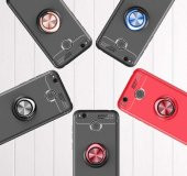 Xiaomi Redmi 4x Kılıf Zore Ravel Yüzüklü Magnetic Standlı Silikon Kapak - 6