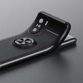 Xiaomi Mi 11İ Kılıf Zore Ravel Yüzüklü Magnetic Standlı Silikon Kapak - 11