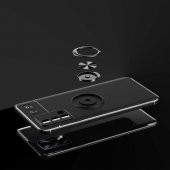 Oppo A74 4G Kılıf Zore Ravel Yüzüklü Magnetic Standlı Silikon Kapak - 2