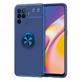 Oppo Reno 5 Lite Kılıf Ravel Yüzüklü Magnetic Standlı Silikon Kapak - 1