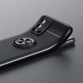 Oppo A74 4G Kılıf Zore Ravel Yüzüklü Magnetic Standlı Silikon Kapak - 7