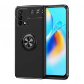 Oppo A74 4G Kılıf Zore Ravel Yüzüklü Magnetic Standlı Silikon Kapak - 10