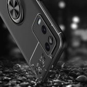 Oppo A54 4G Kılıf Zore Ravel Yüzüklü Magnetic Standlı Silikon Kapak - 8