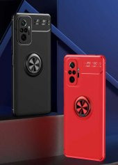 Xiaomi Redmi Note 10 Pro Kılıf Ravel Yüzüklü Magnetic Standlı Silikon Kapak - 7