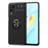Oppo A54 4G Kılıf Zore Ravel Yüzüklü Magnetic Standlı Silikon Kapak - 10