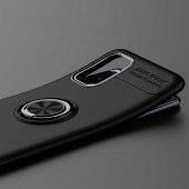 Oppo Reno A92 Kılıf Ravel Yüzüklü Magnetic Standlı Silikon Kapak - 9