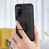 Oppo Reno A92 Kılıf Ravel Yüzüklü Magnetic Standlı Silikon Kapak - 10