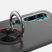 Xiaomi Mi Note 10 Kılıf Ravel Yüzüklü Magnetic Standlı Silikon Kapak - 9