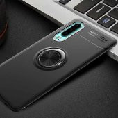 Huawei P30 Kılıf Ravel Yüzüklü Magnetic Standlı Silikon Kapak - 2
