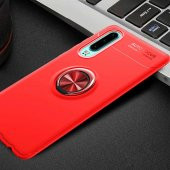 Huawei P30 Kılıf Ravel Yüzüklü Magnetic Standlı Silikon Kapak - 3