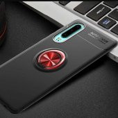 Huawei P30 Kılıf Ravel Yüzüklü Magnetic Standlı Silikon Kapak - 5