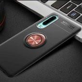 Huawei P30 Kılıf Ravel Yüzüklü Magnetic Standlı Silikon Kapak - 6