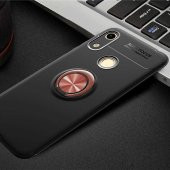 Huawei Honor 8A Kılıf Ravel Yüzüklü Magnetic Standlı Silikon Kapak - 6