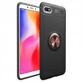 Huawei Y5 2018 Kılıf Ravel Yüzüklü Magnetic Standlı Silikon Kapak - 1