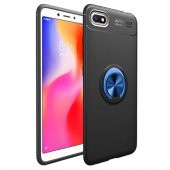 Huawei Y5 2018 Kılıf Ravel Yüzüklü Magnetic Standlı Silikon Kapak - 7