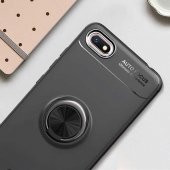 Huawei Y5 2018 Kılıf Ravel Yüzüklü Magnetic Standlı Silikon Kapak - 8