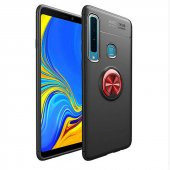 Samsung Galaxy A9 2018 Kılıf Ravel Yüzüklü Magnetic Standlı Silikon Kapak - 1
